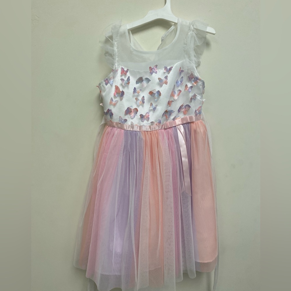 Jona Michelle Butterfly Rainbow Tulle Dress size 6